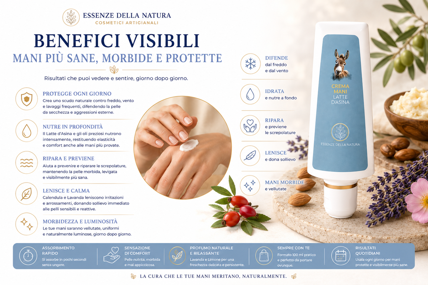 CREMA MANI AL LATTE D’ASINA BIO