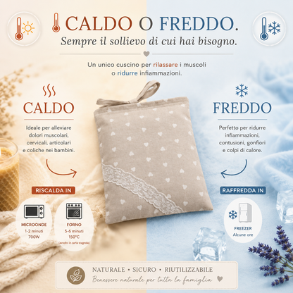 SACCHETTO CON NOCCIOLI DI CILIEGIA SFODERABILE