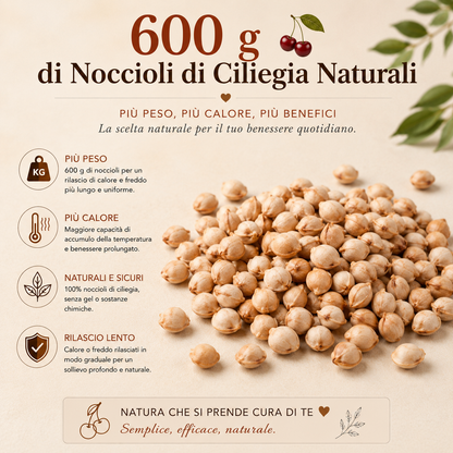 SACCHETTO CON NOCCIOLI DI CILIEGIA SFODERABILE