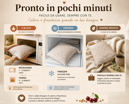 SACCHETTO CON NOCCIOLI DI CILIEGIA SFODERABILE