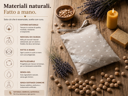 SACCHETTO CON NOCCIOLI DI CILIEGIA SFODERABILE