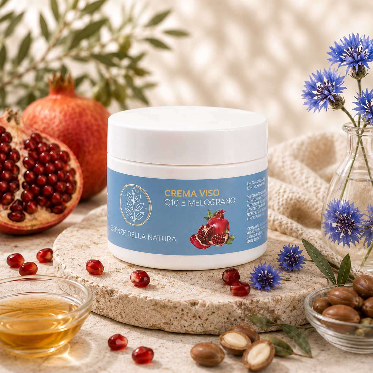 CREMA VISO ANTIRUGHE– Q10 E MELOGRANO