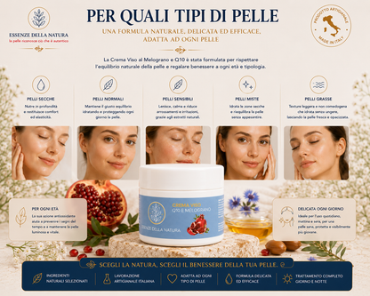CREMA VISO ANTIRUGHE– Q10 E MELOGRANO