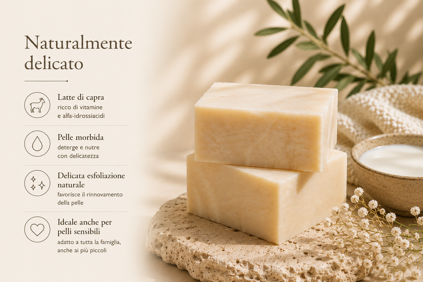Sapone al LATTE DI CAPRA