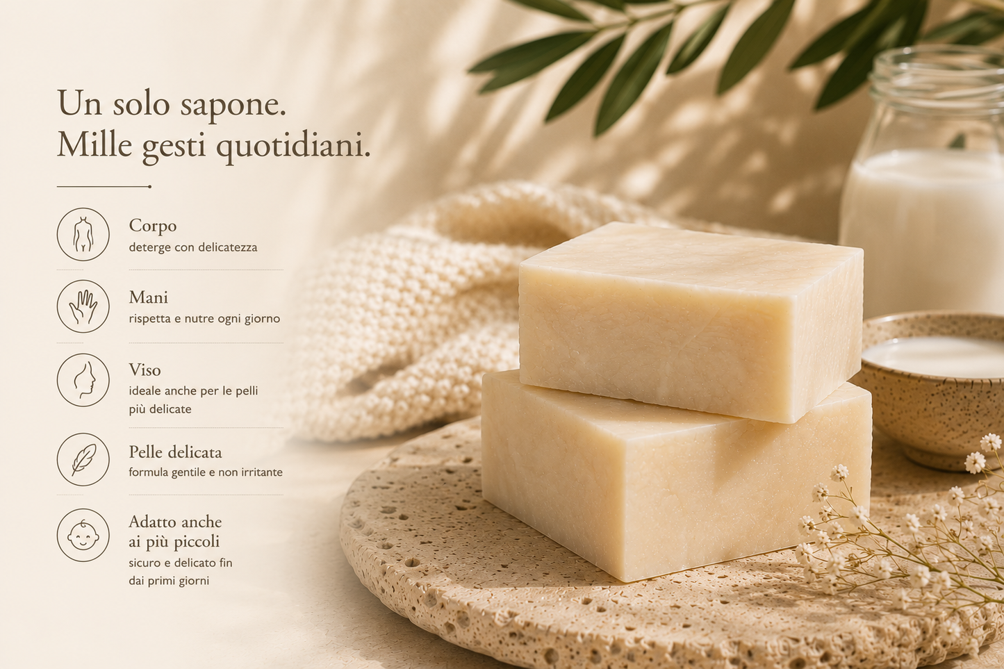 Sapone al LATTE DI CAPRA