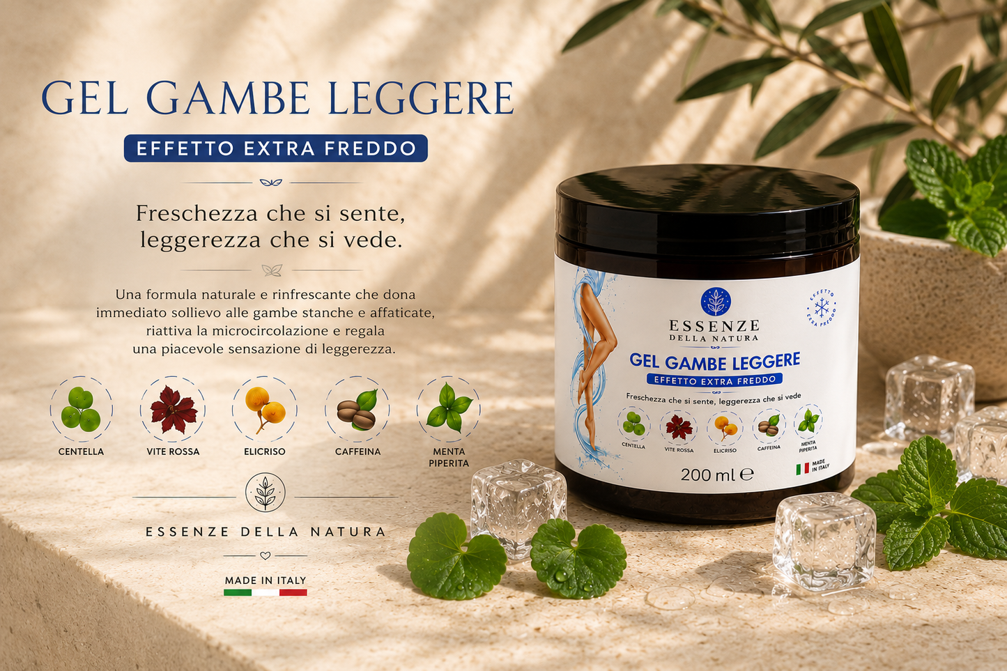 GEL GAMBE LEGGERE EFFETTO EXTRA FREDDO