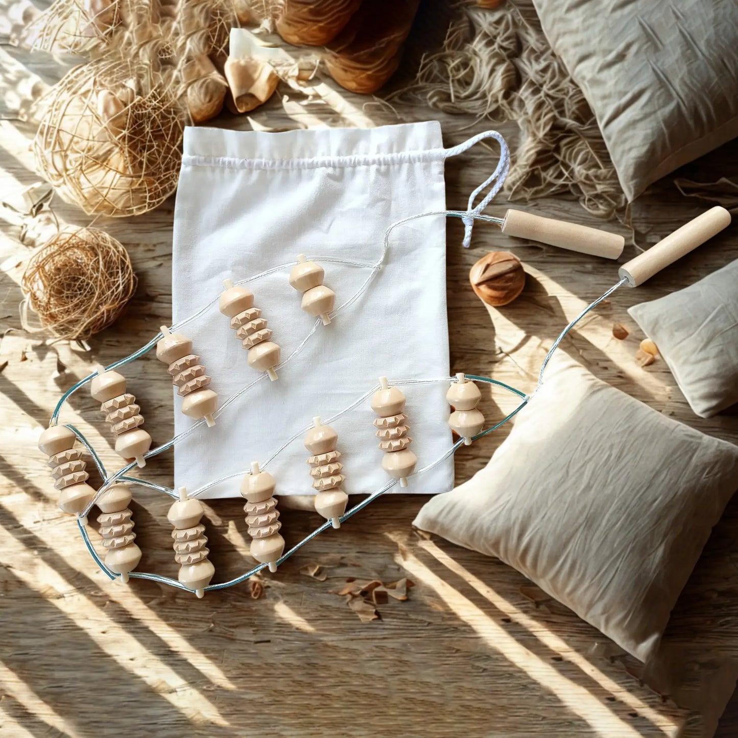 MASSAGGIATORE CORPO IN LEGNO NATURALE