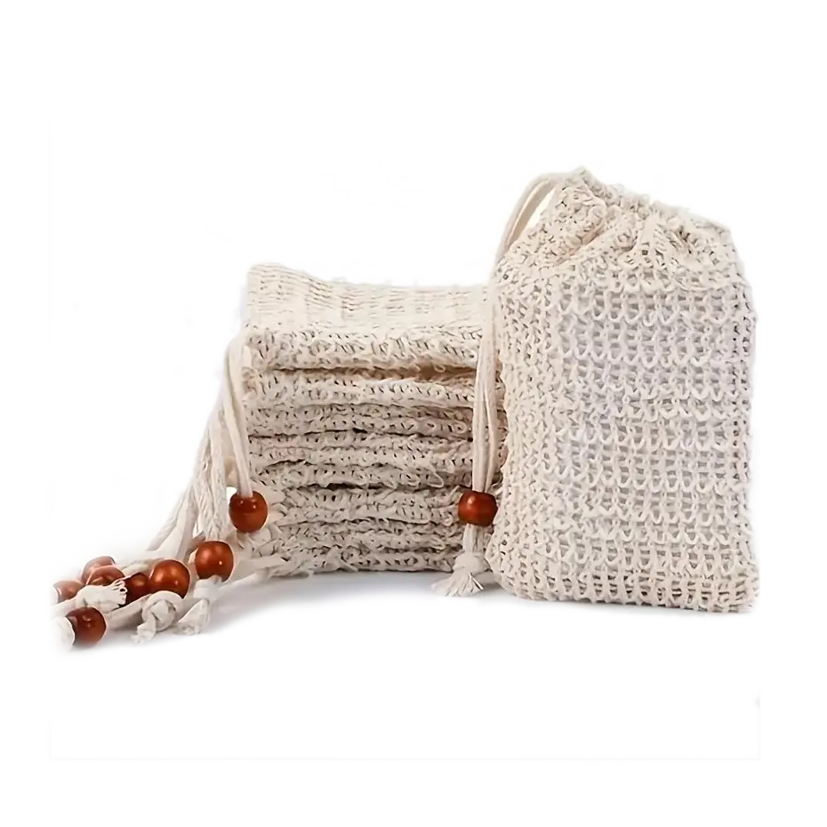 SACCHETTO PORTASAPONE IN FIBRA NATURALE DI SISAL